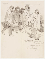 KT 1561
<br/>
Tekening van Willy Sluiter, Nicolaas Bastert en hun echtgenotes op reis.
<br/>
<em>Sluiter, Willy (1873-1949)</em>